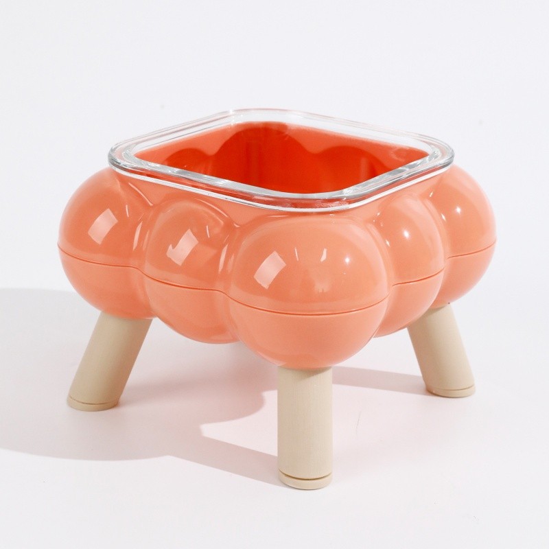 Pet Space ชามอาหารแมว 2ชั้นถอดได้ ชามอาหารสัตว์เลี้ยง ชามแก้วสัตว์เลี้ยง ป้องกันคอ ชามข้าวหมา - รูปที่ 7