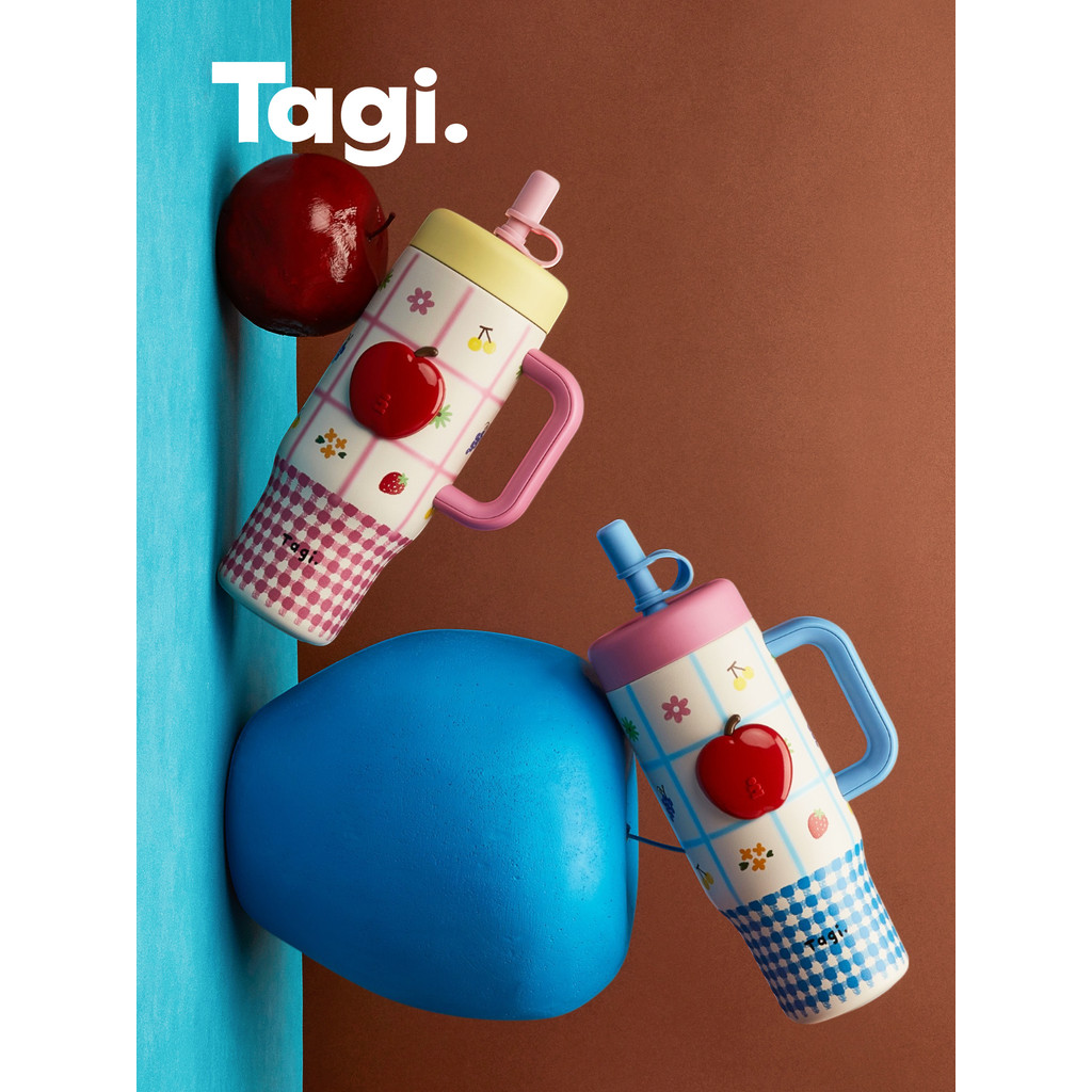 Tagi. "สวนหลังบ้านสุดวิเศษ"ถ้วยตันตันด้ามแอปเปิ้ล 700ML Large Capacity Thermal Christmas Gift คริสต์มาส