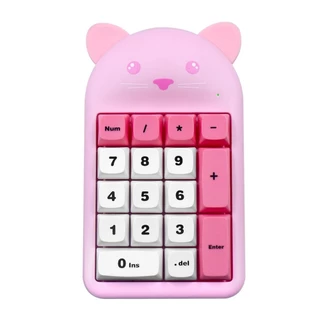 🚀ส่งเร็ว🚀 NUBWO NKB114 Brown Pink Numpad Numeric Keypad Dual Mode 2.4Ghz+Bluetooth แป้นพิมพ์ คีย์บอร์ดตัวเลขตัวเลขไร้สาย
