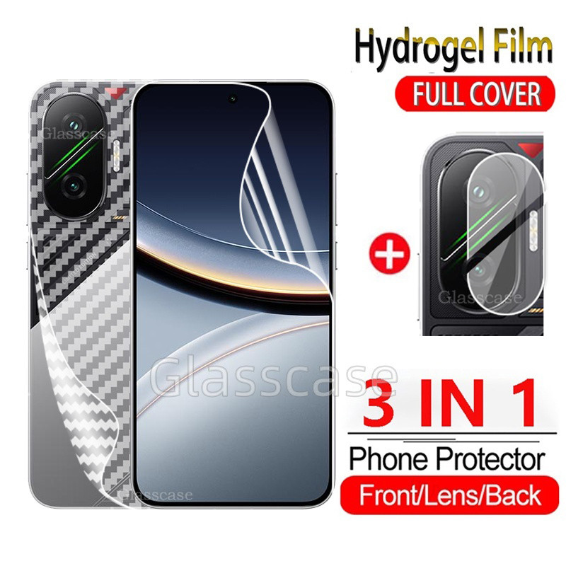 3 In 1 ด้านหน้ากลับ Soft Hydrogel ฟิล์มสําหรับ Xiaomi Poco F7 F 7 pro ultra PocoF7 F7pro F7ultra Sof