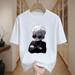 เสื้อยืดผู้ชาย สกรีนลายการ์ตูนแฟชั่นสุดเท่ คอกลม-แขนสั้น oversize t-shirt เสื้อยืดสตรีทแฟชั่นสุดฮิต เสื้อยืดผู้ชายคนอ้วน