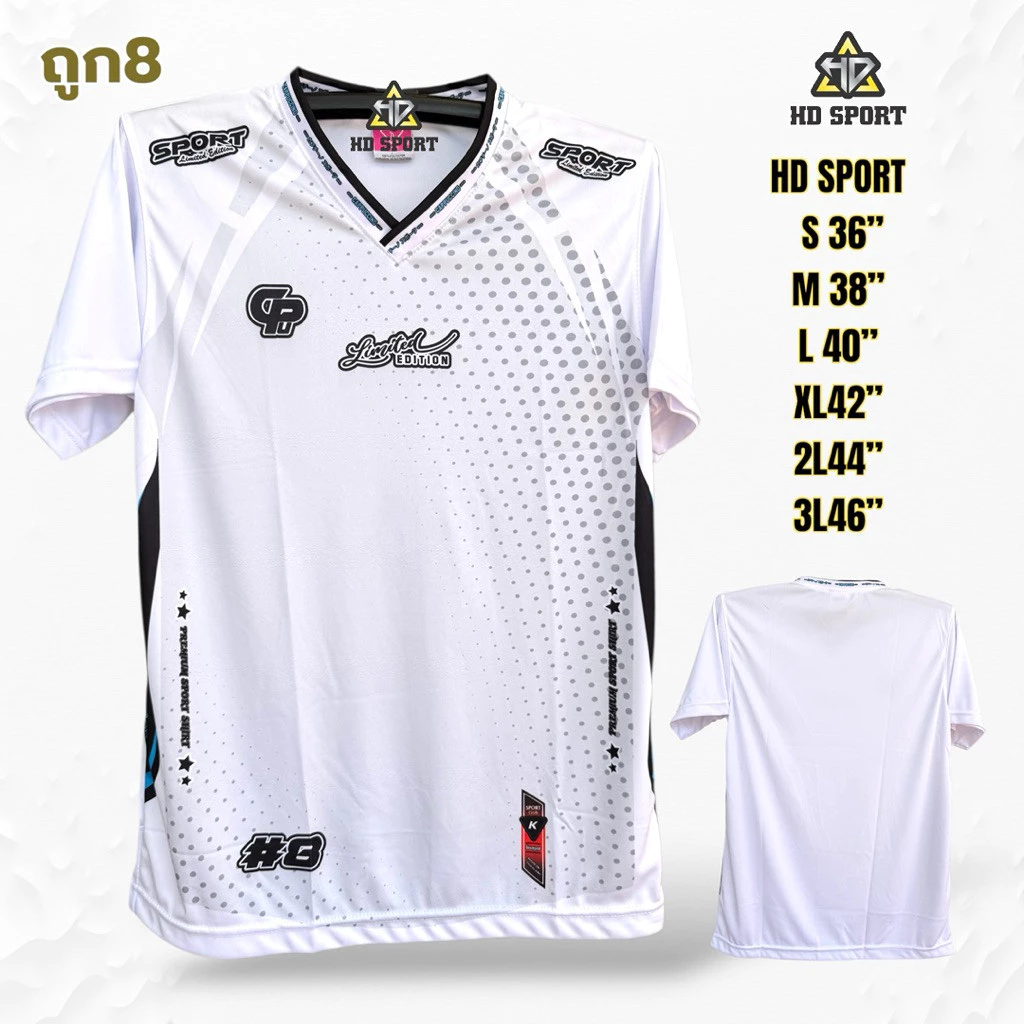 เสื้อกีฬาตัวใหม่ ถูก8 เสื้อสวยพิมลาย ผ้าไมโครเกรดพรีเมียม ใส่ได้ชายหญิง สินค้าพร้อมส่ง