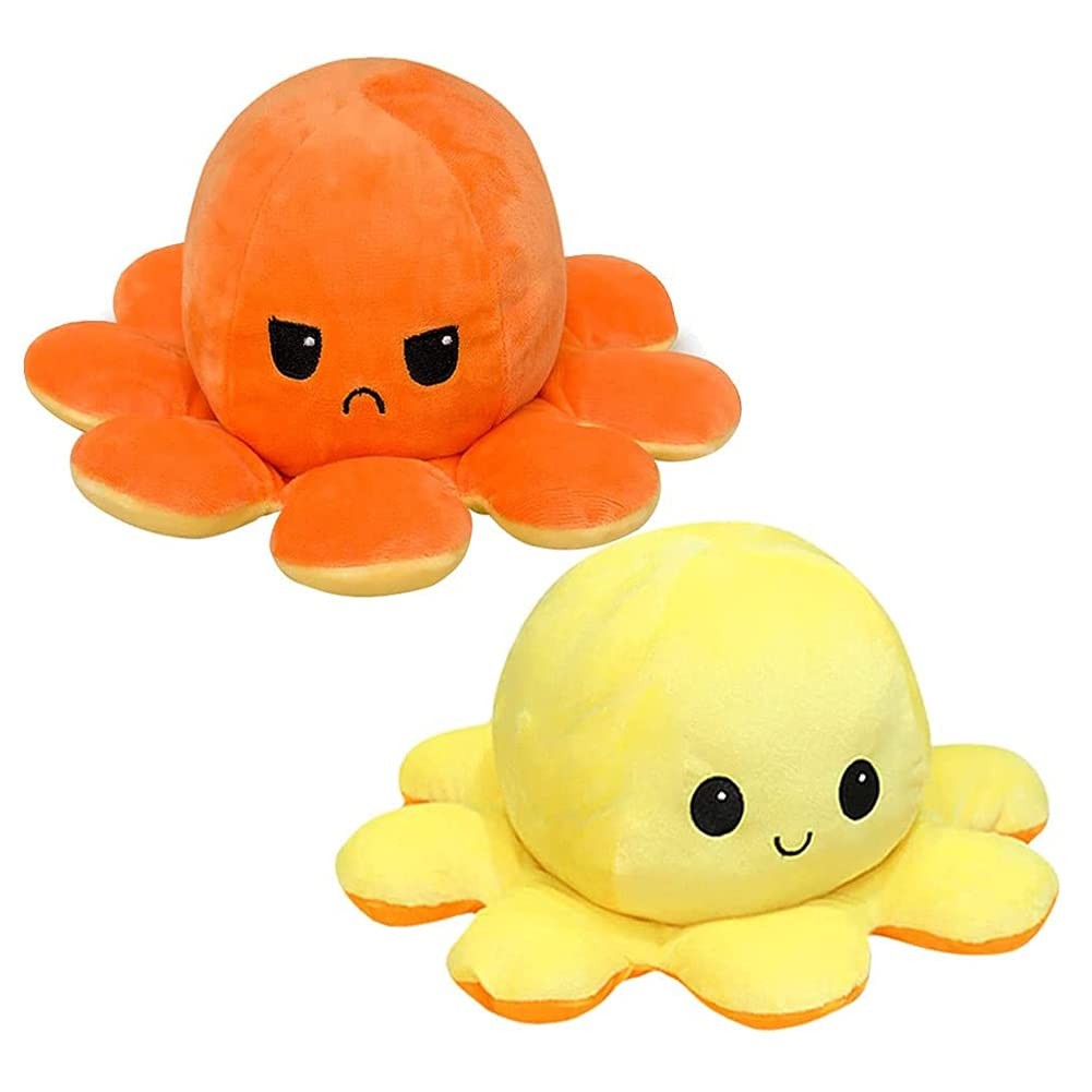 Reversible Octopus Plush Toy 20cm Funny Dual Face Soft Toy