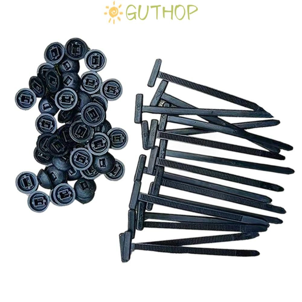 GUTHOP 20/50100 ชิ้น Heavy Duty Nylon Zip Ties,อเนกประสงค์ไนลอนหัวเข็มขัด Universal Cable Tie Buckle, Self-Locking Cable Tie Retainer พลาสติกสายผูกเครื่องมือ
