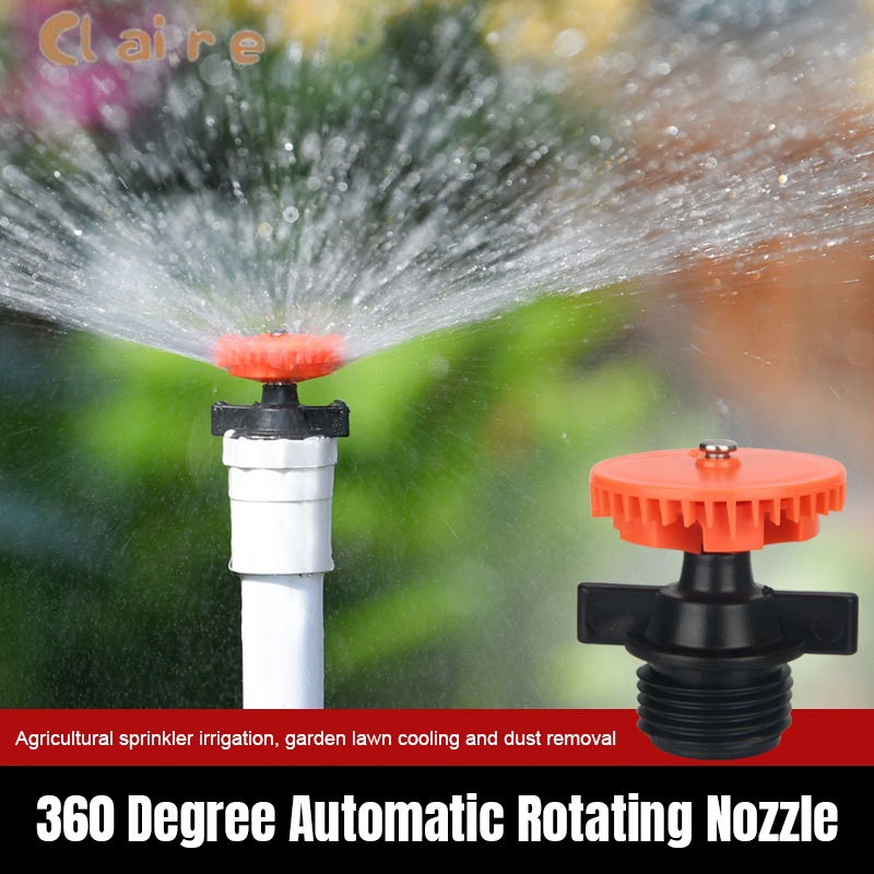 COD สปริงเกอร์ หัวฉีด น้ำ หมุนได้ 360 องศา เกลียวนอก 4 หุน แบบหมุนอัตโนมัติ รดนำ้ สวน สนามหญ้า ผัก ดอกไม้ Claire