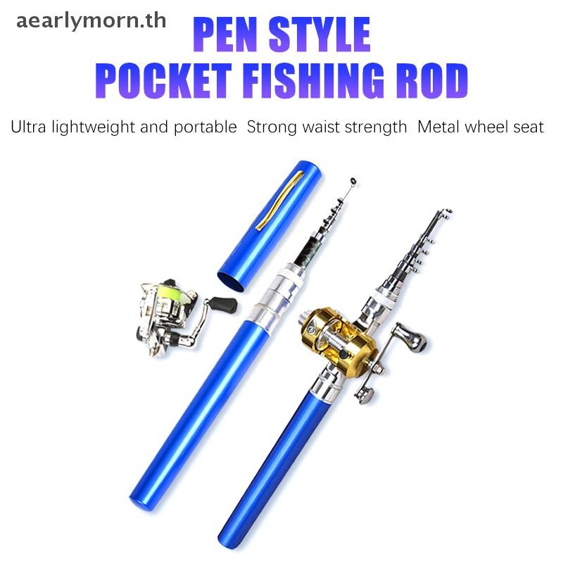 AA Ultra สั้นกระเป๋า Rods Steelhead เบ็ดตกปลาขนาดเล็ก Micro Fishing Rods 1 M 1.4 M 1.6 Drum Reel ตกปลาน้ําแข็ง TH
