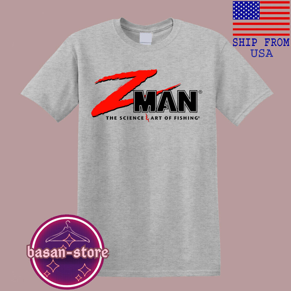 เสื้อยืดสีเทาผู้ชาย Z Man Z-Man Fishing