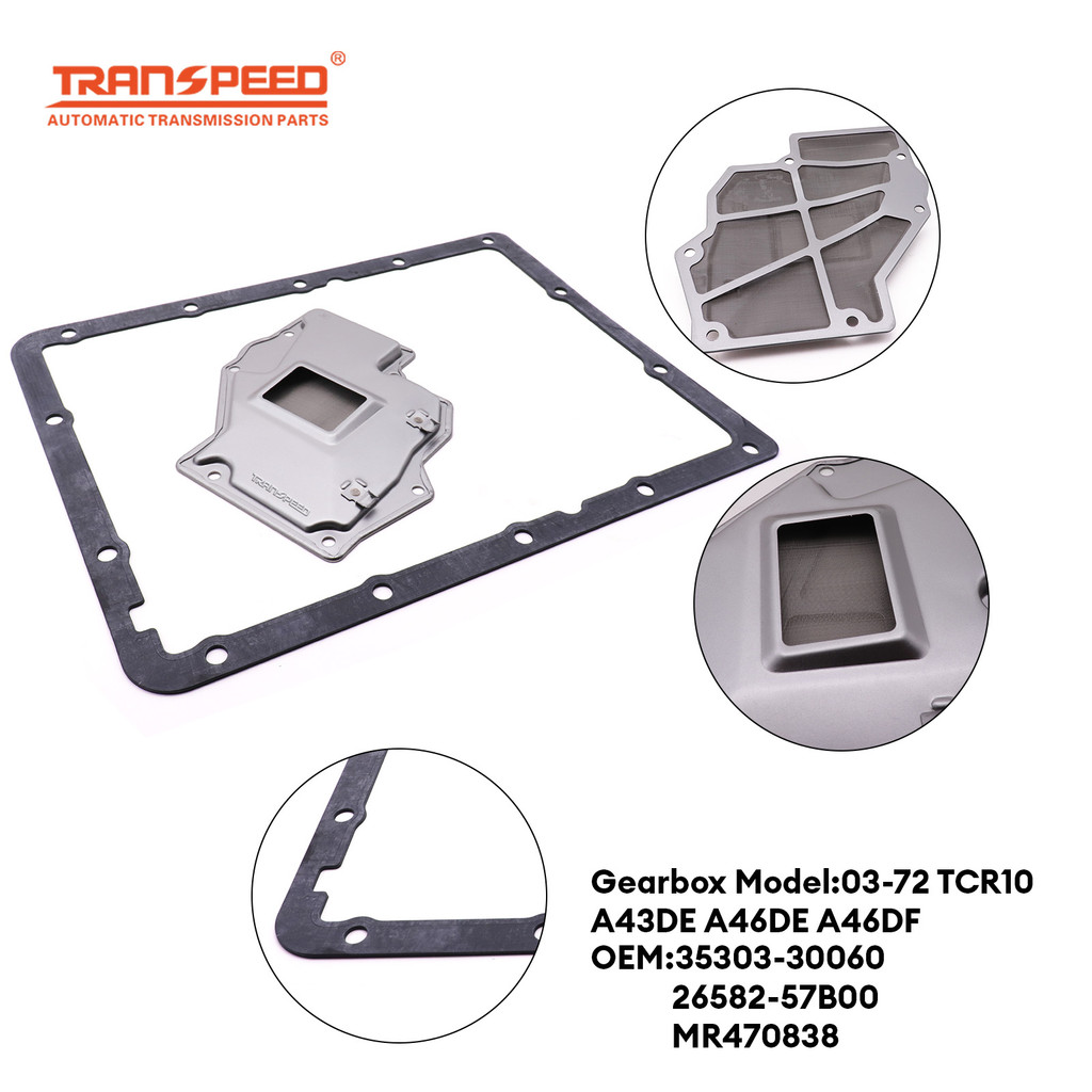Transpeed 03-72 TCR10 A4三维E A46DE A46DF เกียร์กรองและปะเก็นชุดของเหลวน้ํามัน Pan ชุด 35303-30060 26582-57B00 MR470838 สําหรับ MITSUBISHI