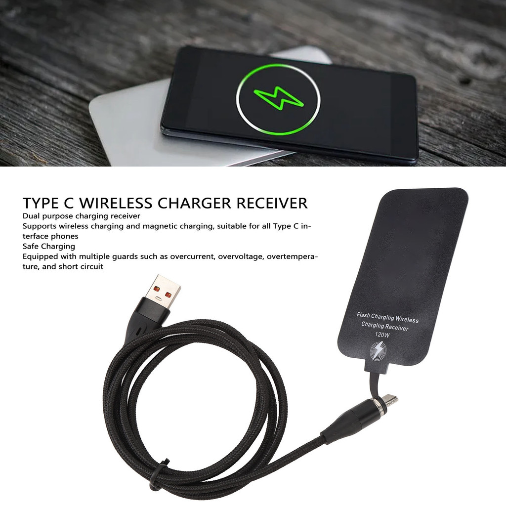 [WON] ตัวรับสัญญาณชาร์จไร้สาย Type C 120W ชาร์จเร็ว 5W ชิปรับสัญญาณ USB C ชิปรับสัญญาณ USB C