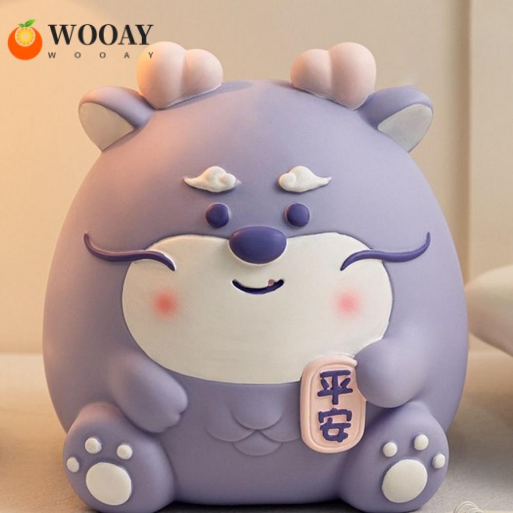 Wdgw น่ารักมังกรเหรียญธนาคาร,ตกแต่งไวนิลสร้างสรรค์ขวดประหยัดเงิน,ปฏิบัติทนทานที่จะตกความจุขนาดใหญ่การ์ตูนกระปุกออมสินหญิง