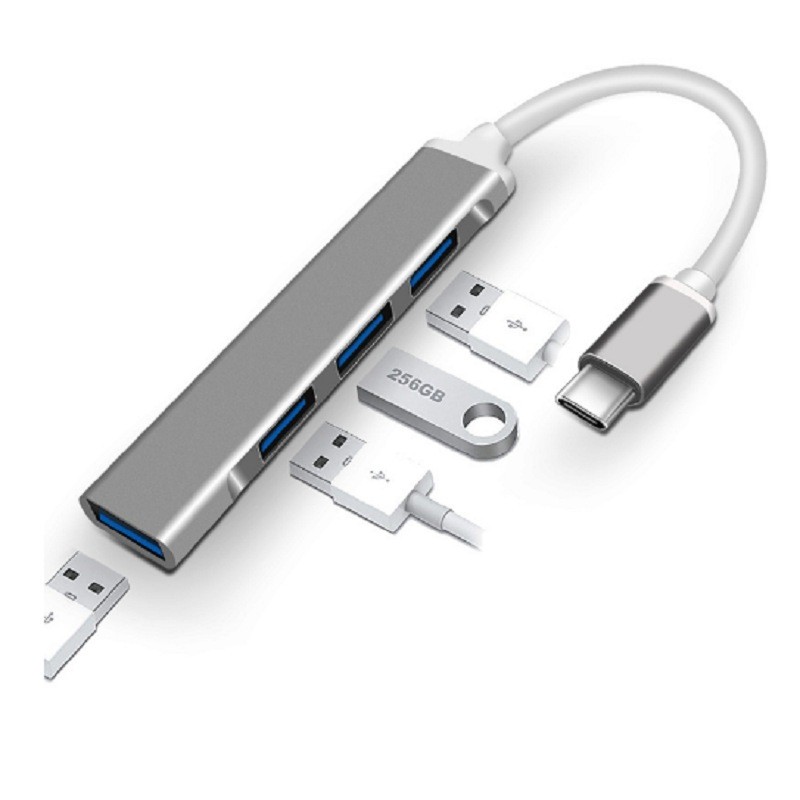 อแดปเตอร์ OTG USB 3.0 Type-C Hub 4 พอร์ต แปลงสาย สําหรับ พีซี คอมพิวเตอร์ โน้ตบุ้ค มือถือ แท็บเลต รุ่นพิเศษ