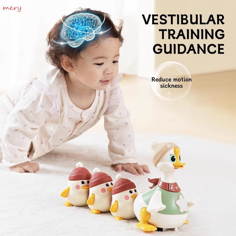 ของเล่นครอบครัวเป็ด MERY, Light Up Tummy แกว่งของเล่นคลาน, เพลง ABS Goose Crawling ของเล่นเด็ก