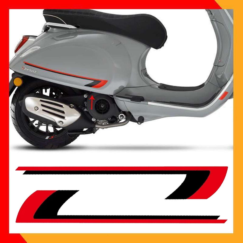 รถจักรยานยนต์ตัดสติกเกอร์โลโก้ที่กําหนดเองสติกเกอร์สําหรับ Piaggio Zip Vespa Sprint 150 GTS 300 GTV3