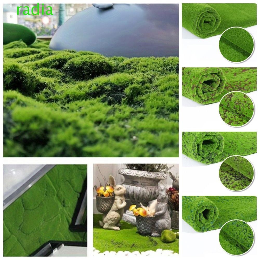 Radiantzap สนามหญ้าหญ้ามอสปลอม, DIY Eternal Life พรมมอสเทียม, เสื่อหญ้ากลางแจ้งทนทานเหมือนจริงสีเขียวจําลองแผ่นมอสตกแต่งบ้าน
