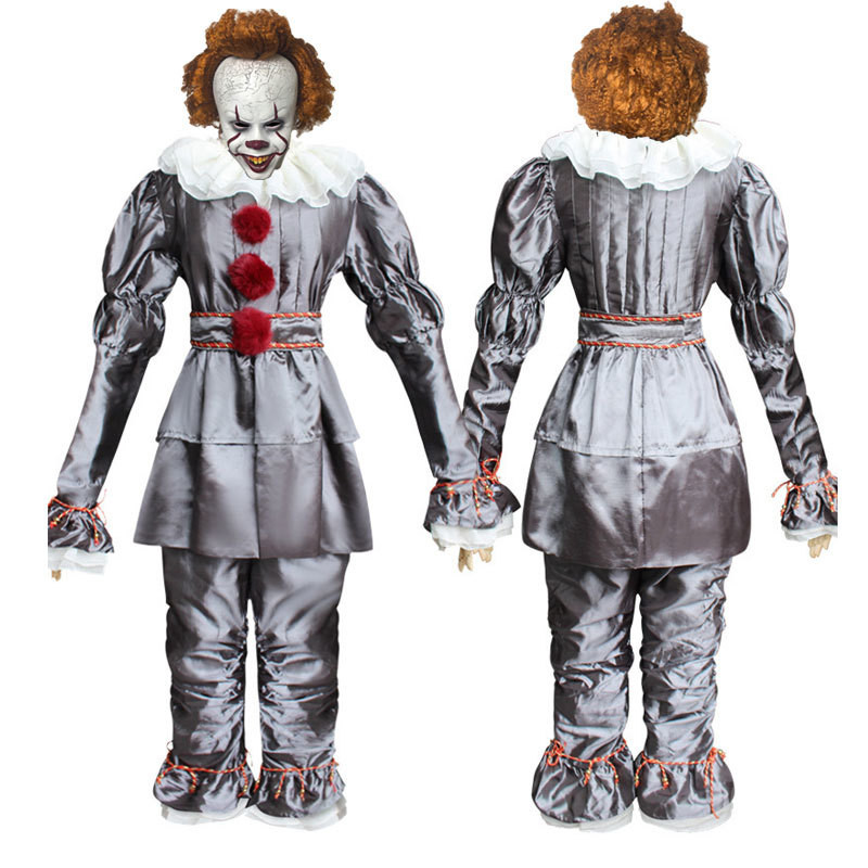 [จัดส่งในวันเดียวกัน] ชุดฮาโลวีนชุดคอสเพลย์ตัวตลกชุดคอสเพลย์ pennywise