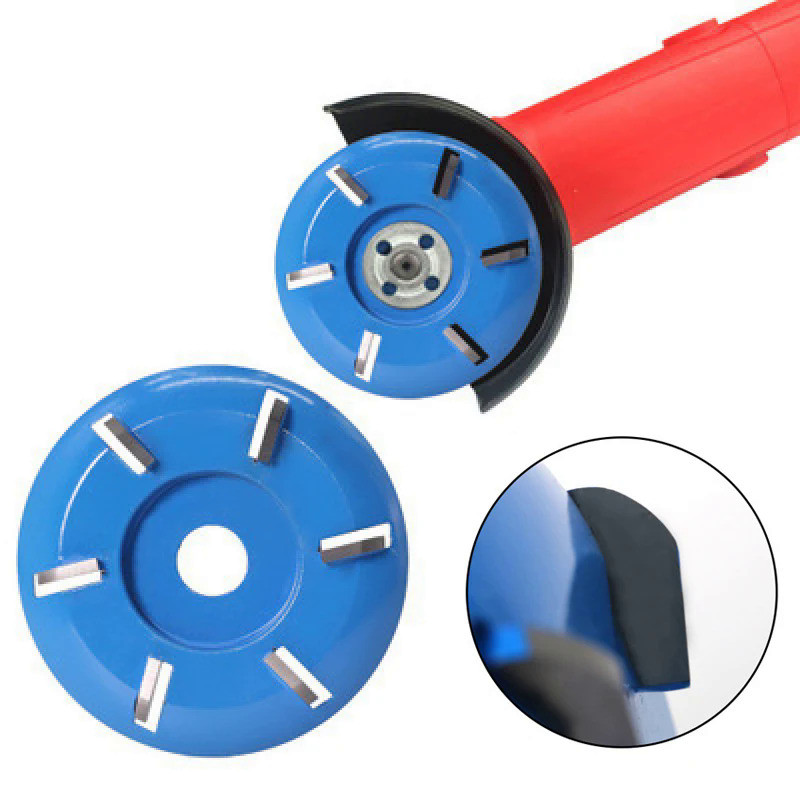 6 Teeth Wood Turbo Carving Disc Wood Grinding Wheel 5/8"  7/8" 22mm  Arbor Bushing Turbo Tea Tray fo