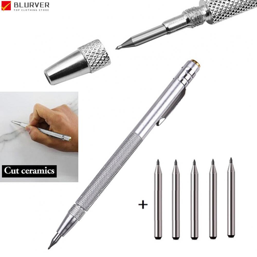 Durable Tungsten Carbide Tip Scriber Engraving Pen for Hardened Steel 6PCS Pack