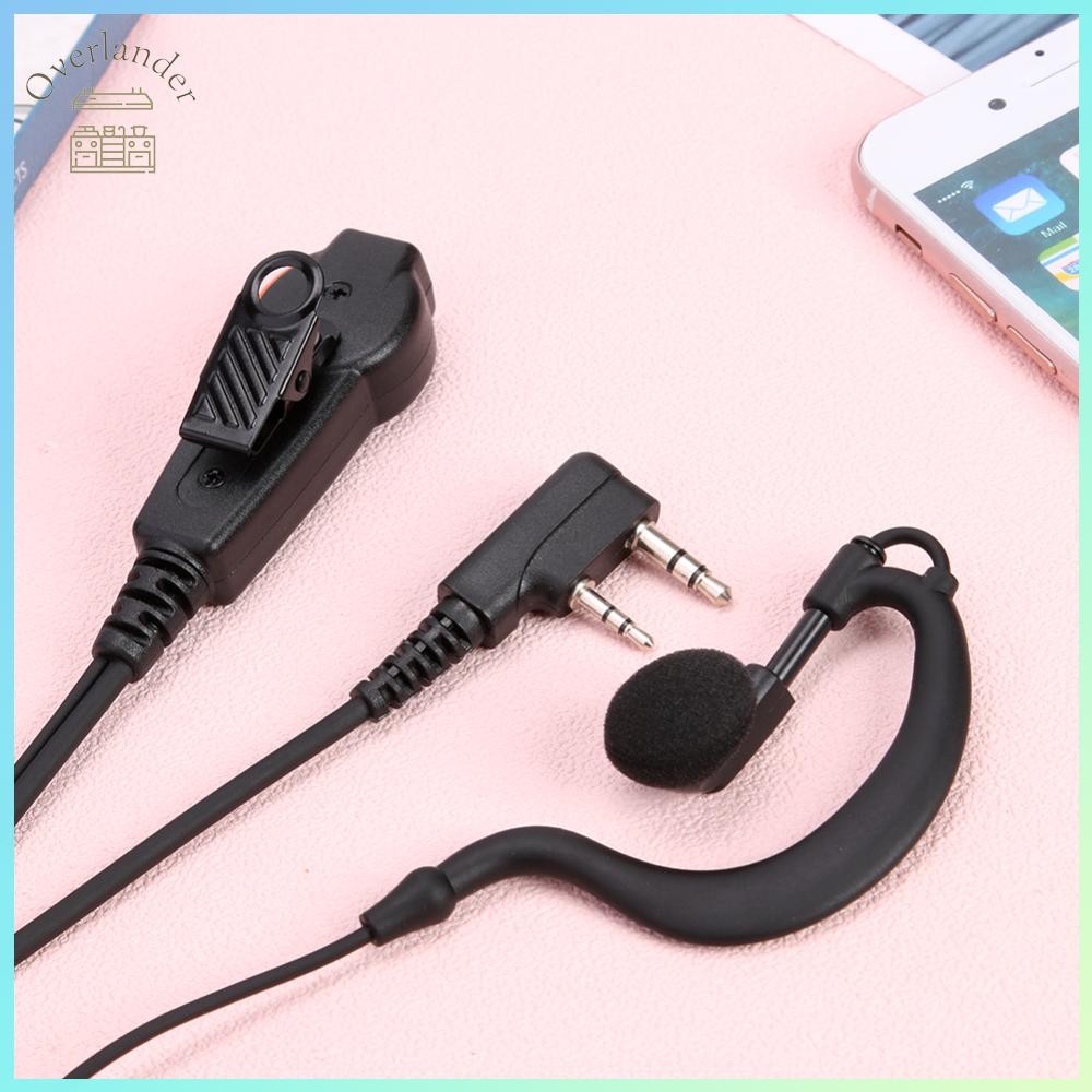 โอเวอร์แลนเดอร์☂ Au Dual PTT K Walkie Talkie วิทยุหูฟังไมโครโฟนสําหรับ Kenwood 888S TYT