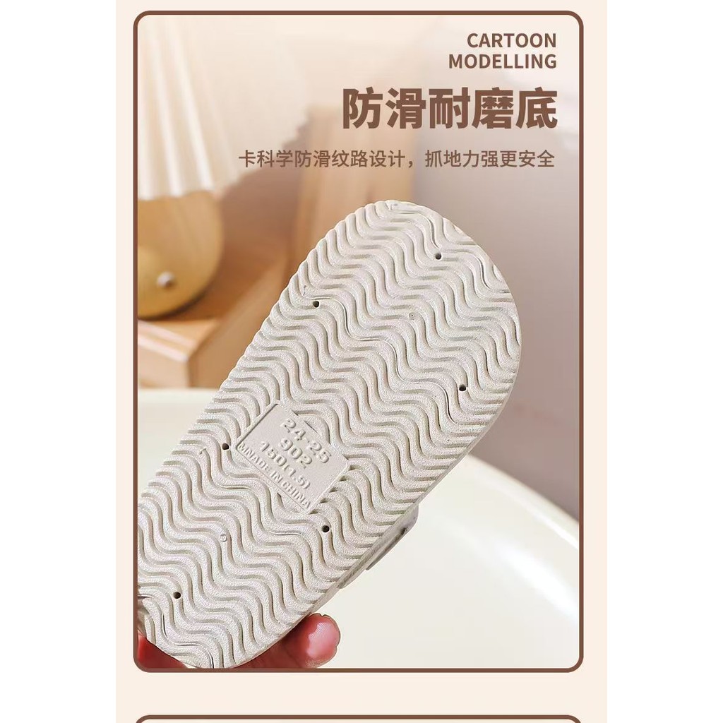 [ML] 24-41 ซม.เด็กรองเท้าแตะปิดนิ้วเท้าฤดูร้อนสาวเจ้าหญิง Anti-Slip แบนสวมใส่ด้านนอกน่ารักแม่ลูกรองเท้าแตะรองเท้าแตะหญิง