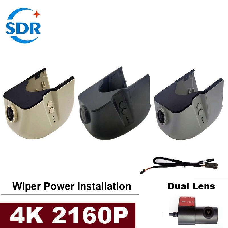 4K Dual เลนส์ Dash Cam Wifi รถ DVR กล้องสําหรับ audi q7 q5 q3 q2 q8 rs5 rs3 rs7 rs6 สําหรับ audi a6 
