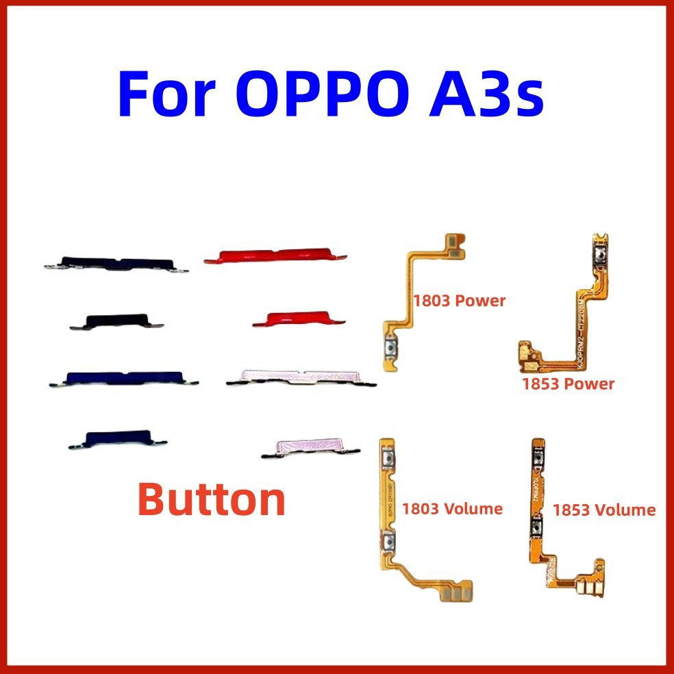 สําหรับ OPPO A3S A5 CPH1803 CPH1853 ปุ่มด้านข้างปรับระดับเสียง Flex Power