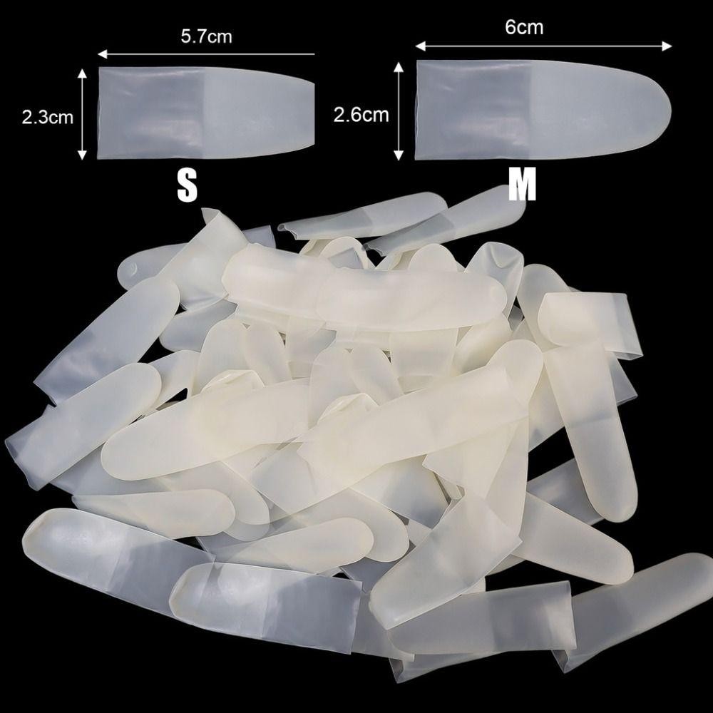 SWEE ถุงมือยาง 50 ชิ้น, ปลอกสวมนิ้วฝ้ากันลื่น, ปลอกป้องกันนิ้วบางพิเศษแบบใช้แล้วทิ้ง งานกลางแจ้ง ราคา ถูกที่สุด ดีลบีเคเค แกลเลอรีภาพที่ 2