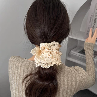 สวยงาม 4 ชั้น Fairy Lace เชือกผมผม Scrunchies เครื่องประดับผม