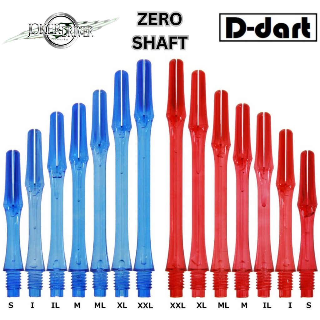 JOKER DRIVER DART SHAFT - แดง/น้ําเงิน ZERO SHAFT PRACTICE MODEL DART SHAFTS