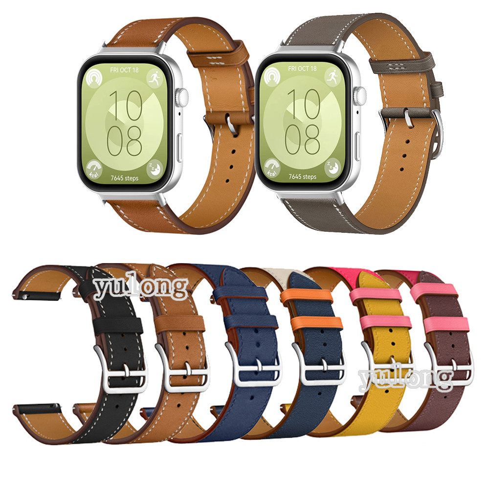 สายหนังสําหรับ Huawei Watch Fit 2 3 4 5/Fit ใหม่/ SE/ รุ่นพิเศษ / Fit2 /Fit3 Fit4 Fit5 Pro รุ่นพิเศษเปลี่ยนสายนาฬิกาอัจฉริยะ