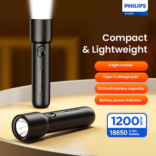 Philips ไฟฉายขนาดเล็ก SFL1235 ชาร์จ USB Type-C