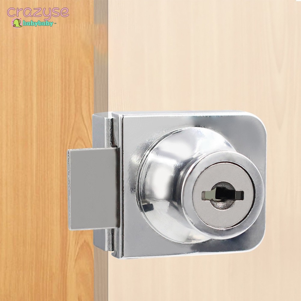 [Cra]Punch Glass Cabinet Lock Showcase Single Double Display Cabinet Safety Lock