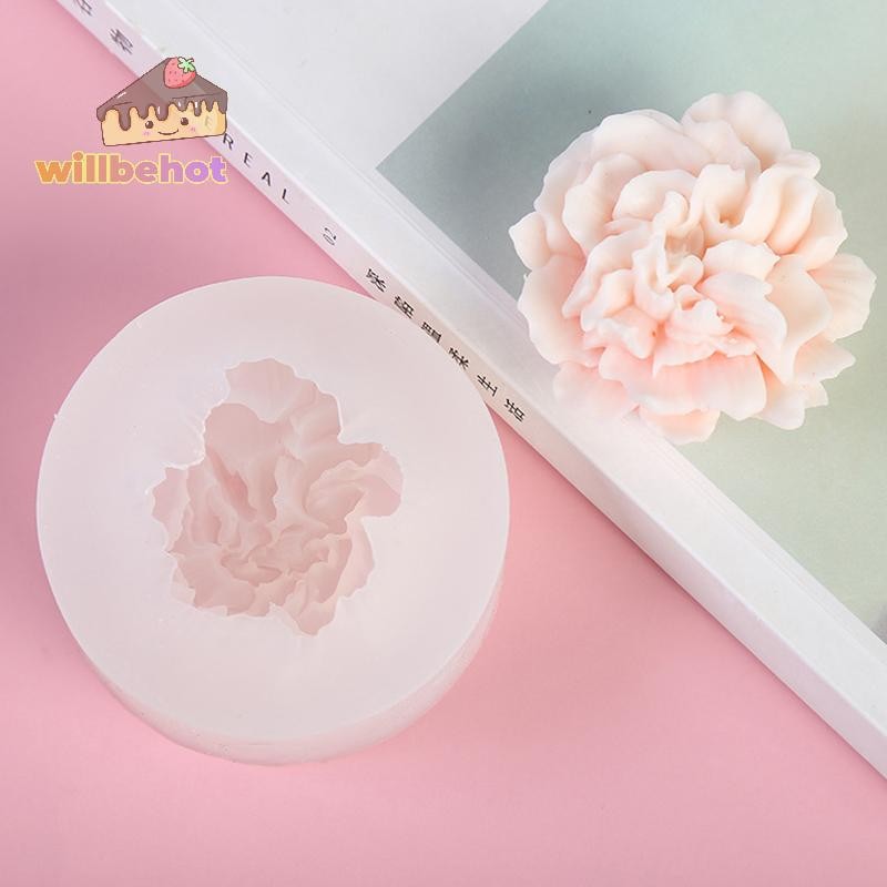 [WillbehotT] สบู่รูปดอกไม้แม่พิมพ์ซิลิโคน 3D DIY เทียนรูปแบบสบู่ Mould อุปกรณ์ตกแต่งเค้กอโรมาพลาสเตอร์แม่พิมพ์ [ใหม่]