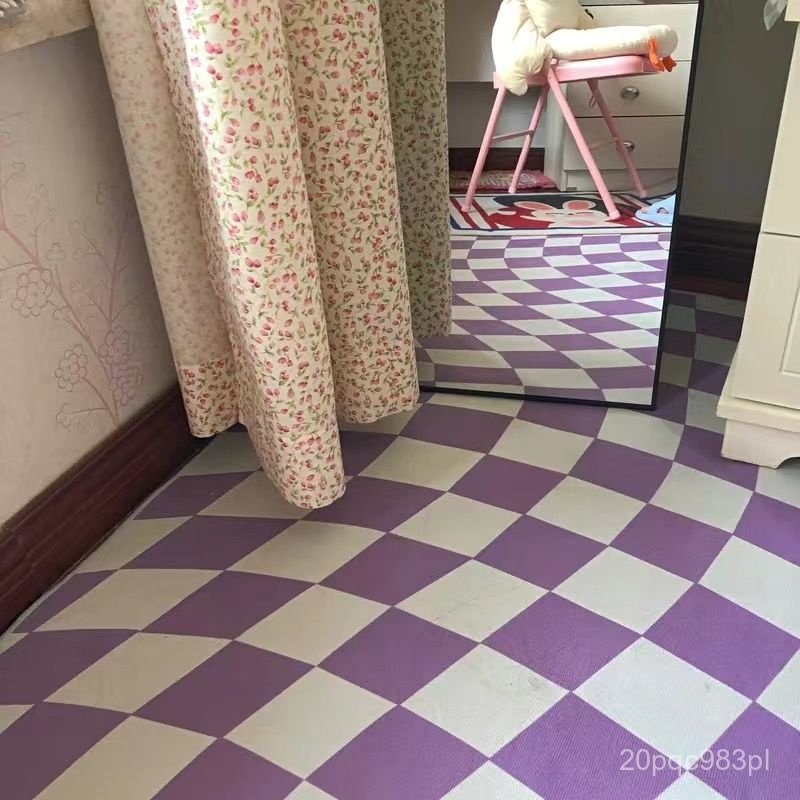 Ins Retro Chessboard Lattice Carpet Morocco Checkerboard Living Room Non-slip Large Area Rugs Bedroo