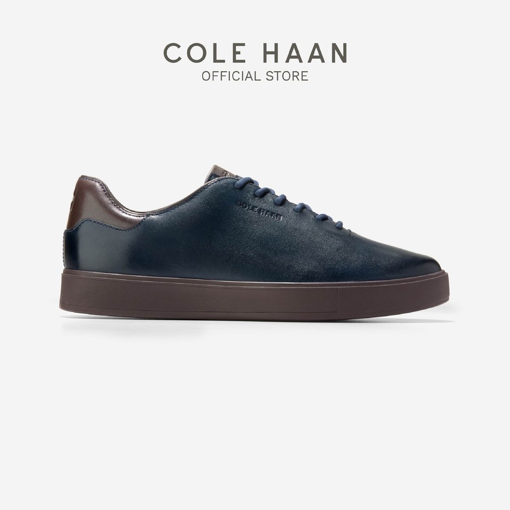 Cole haan รองเท้าผู้ชาย Men's GrandPrø Luxe Whole Cut Sneakers (NAVY BLAZER-DARK CHOCOLATE)