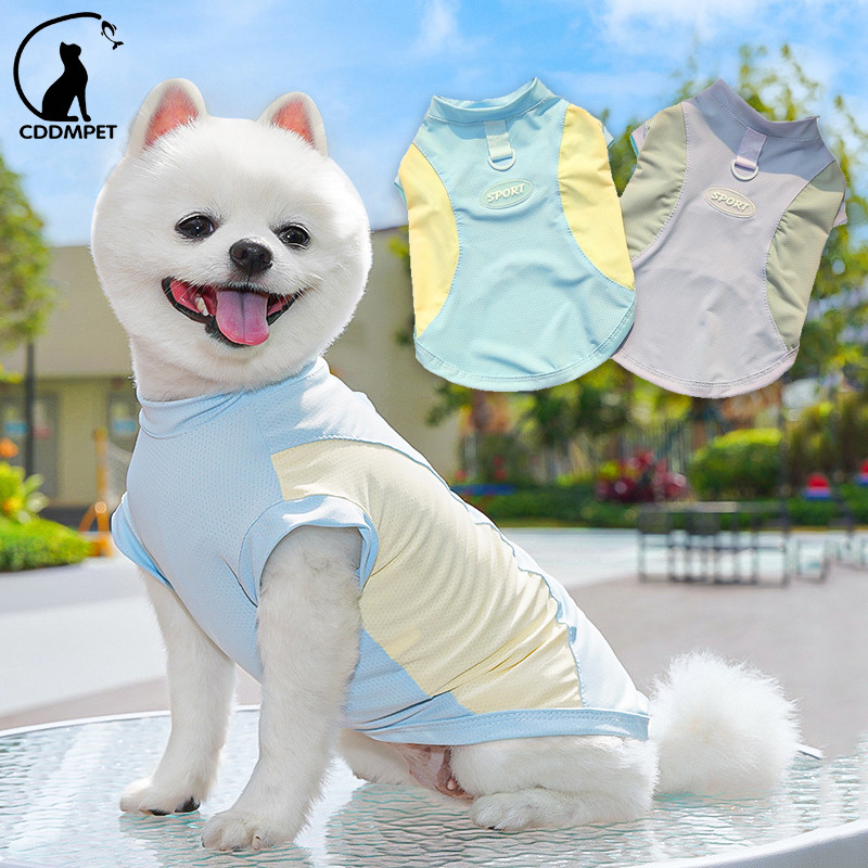 【CDDMPET】เสื้อกั๊กระบายความร้อนสําหรับสุนัขฤดูร้อนระบายอากาศผ้าไหมน้ําแข็งตาข่ายน้ําหนักเบาเสื้อผ้ายืดแห้งเร็ว