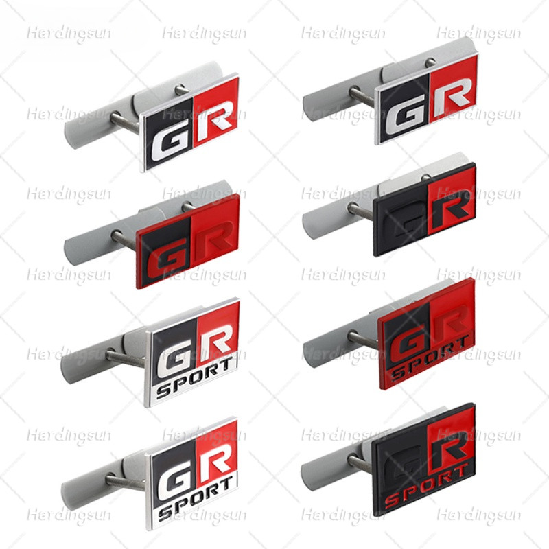 GR SPORT GR โลหะรถกระจังหน้าสัญลักษณ์อัตโนมัติด้านหลังสติกเกอร์ตกแต่งสําหรับ Toyota GR Sport