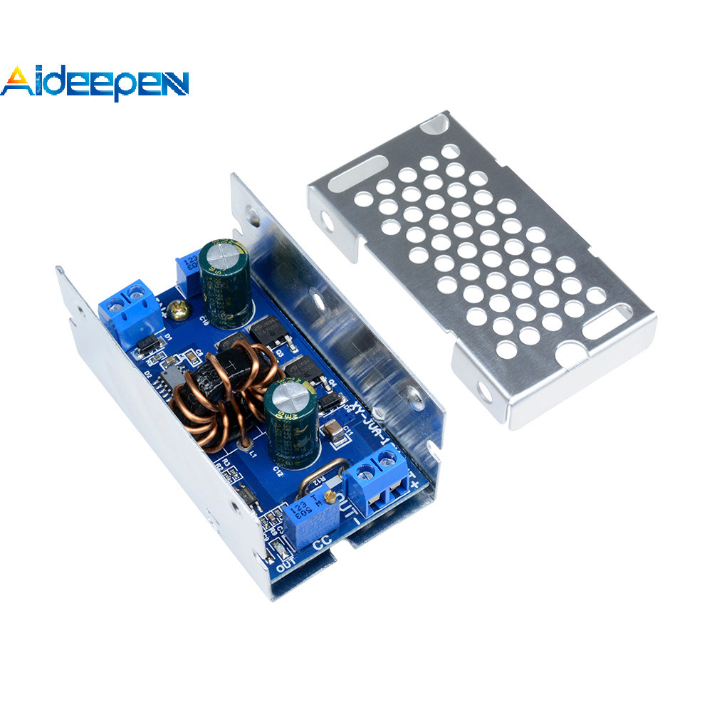 AIDEEPEN DC Buck Boost Converter 12A Step Down Buck Converter คงที่โมดูลตัวควบคุมปรับได้ 4-32V ถึง 1