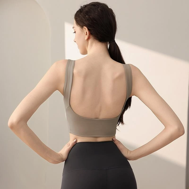 SHQX เสื้อกล้ามโยคะ สปอร์ตบราในตัว ระบายอากาศ thumbnail 10