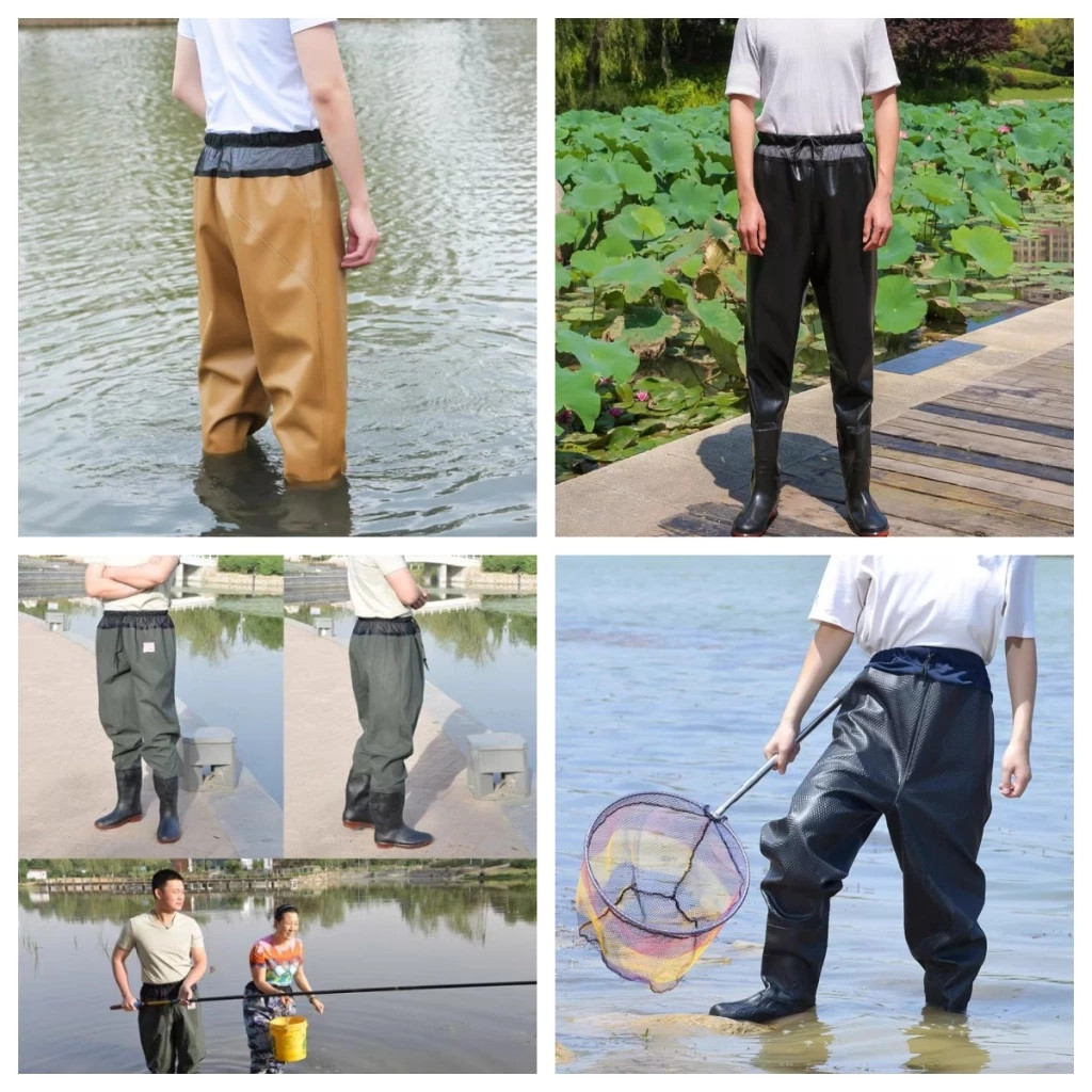 รองเท้าบูทกันน้ำ กางเกงกันน้ำ PVC ไซส์ 38-47 ยาว 124 ซม. ใช้งานในสวนและไร่ - รูปที่ 6