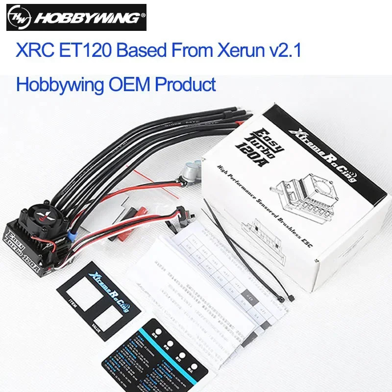 Hobbywing XRC ET120S Easy Turbo 120A 1/10 เซ็นเซอร์ brushless ESC Smart Turbo