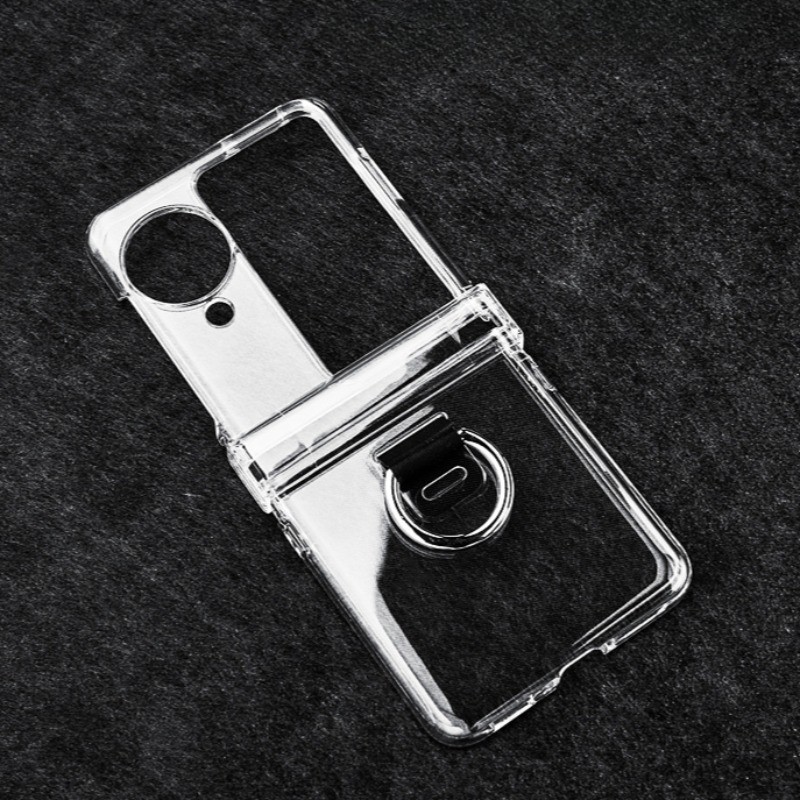 Slim PVC แหวนสําหรับ OPPO Find N3 Flip N2 Flip Hard กันชนนิ้วหัวเข็มขัดกันกระแทก N5