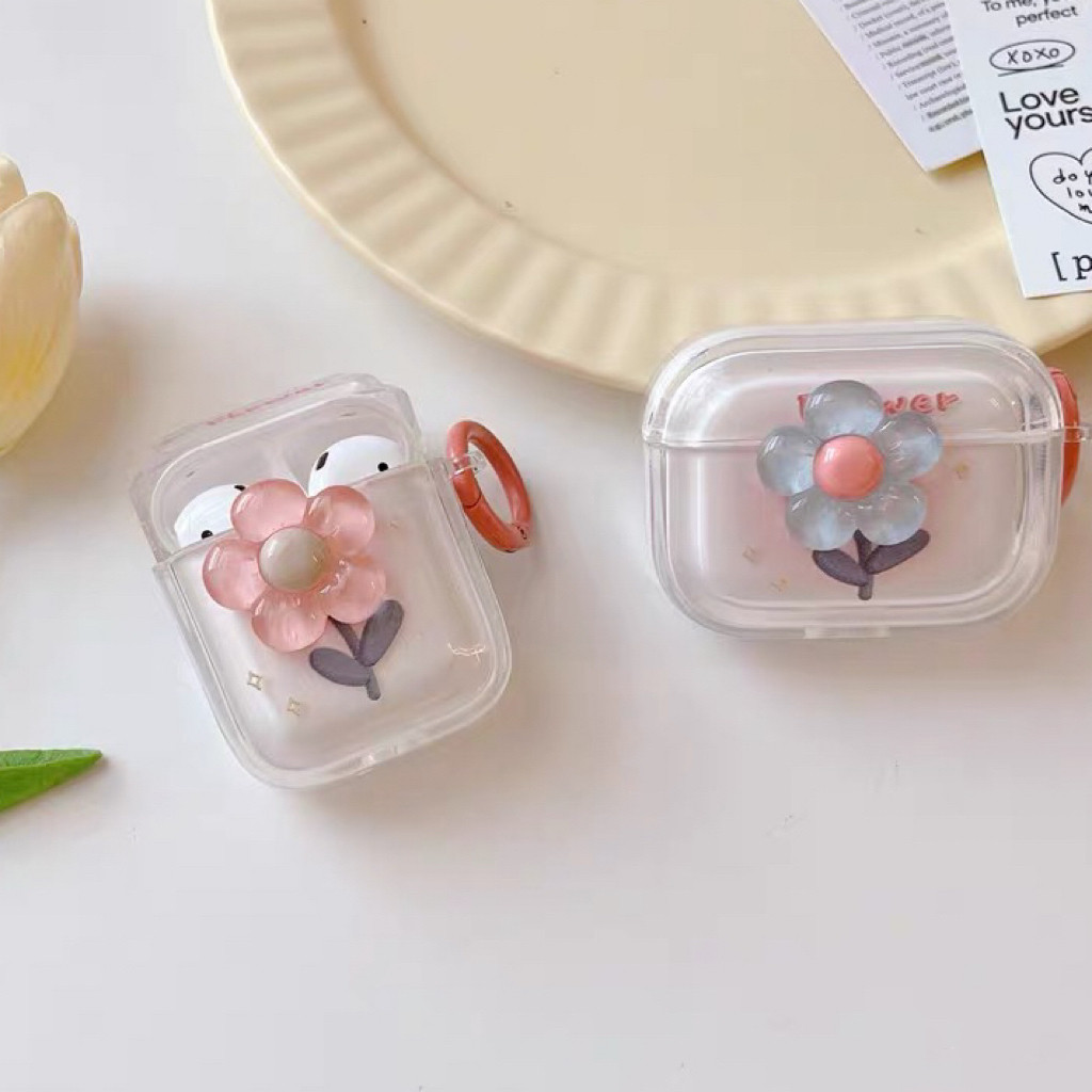 Siam【 ดอกไม้น้ำเงิน 】เคสหูฟัง i12 i11 i13 เคสใสการ์ตูนนูน 1 2 3 เคสหูฟังบลูทูธ gen gen1 gen2 เคสหูฟั