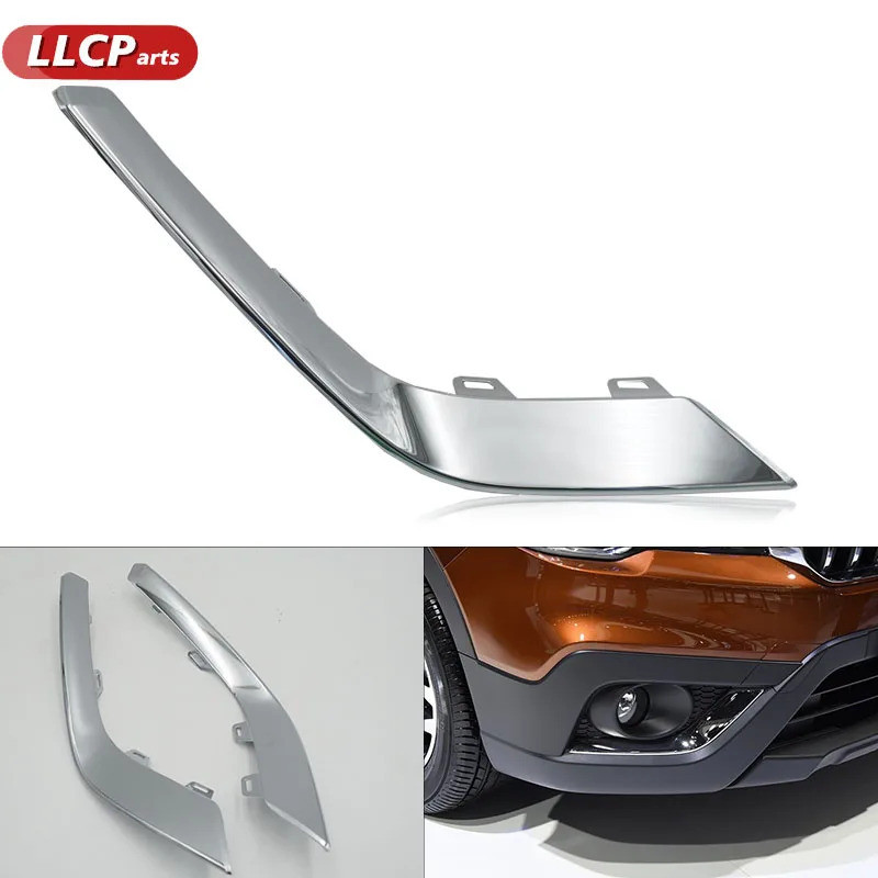 สําหรับ Suzuki SX4 S-Cross SX4 Crossover 2016-2021 ด้านหน้าหมอกโคมไฟ Chrome Trim ฝาครอบ Garnish 7175