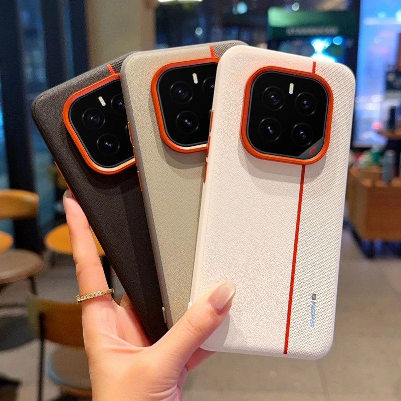 สีบล็อกสําหรับ Honor GT Pro เลนส์โลหะแหวนปุ่มหรูหราฝาครอบหนังสําหรับ Huawei Honor GT Pro GTPro Funda