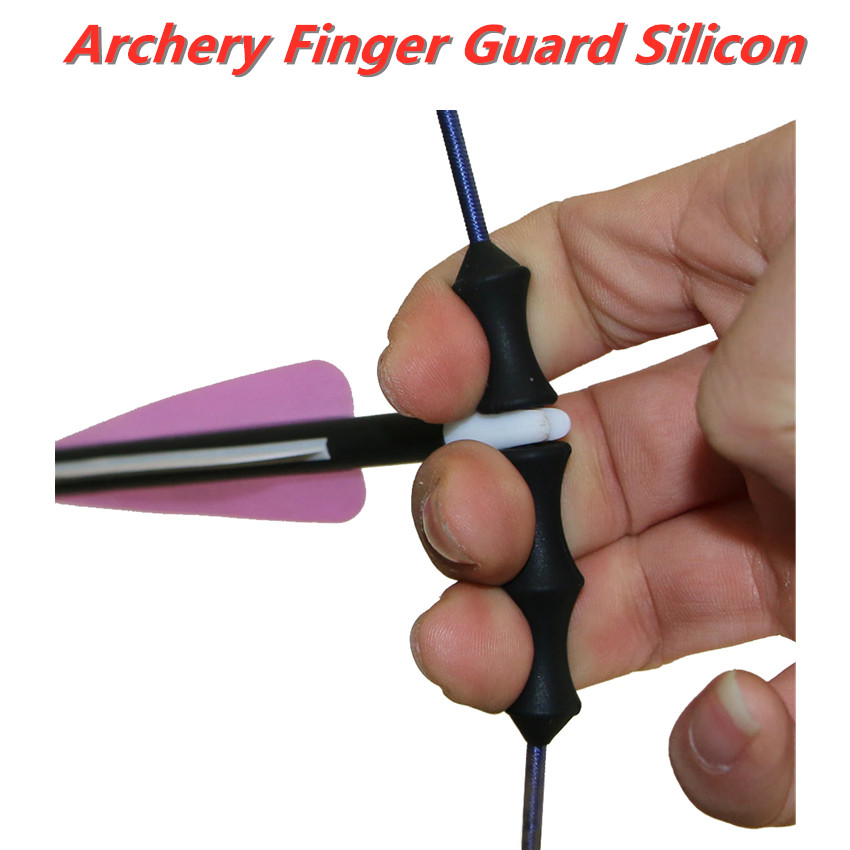 Memanah Finger Guard Silicon Protector Arrow Bow String Finger Tab