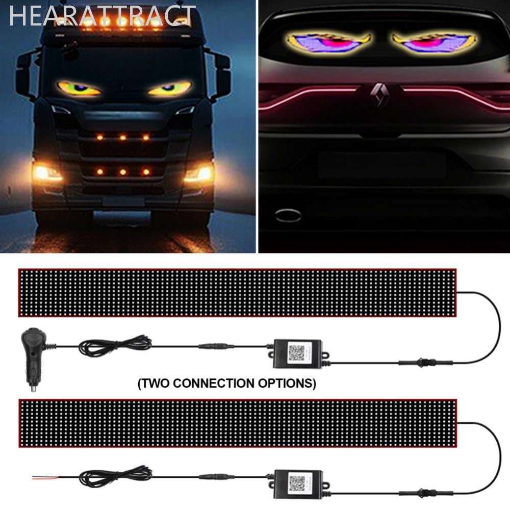 HEARATTRACT Devil Eye รถบรรทุกรถ RGB LED พิกเซลแผง APP ควบคุมนุ่มพับ Ambient Light DIY โปรแกรม LED แ