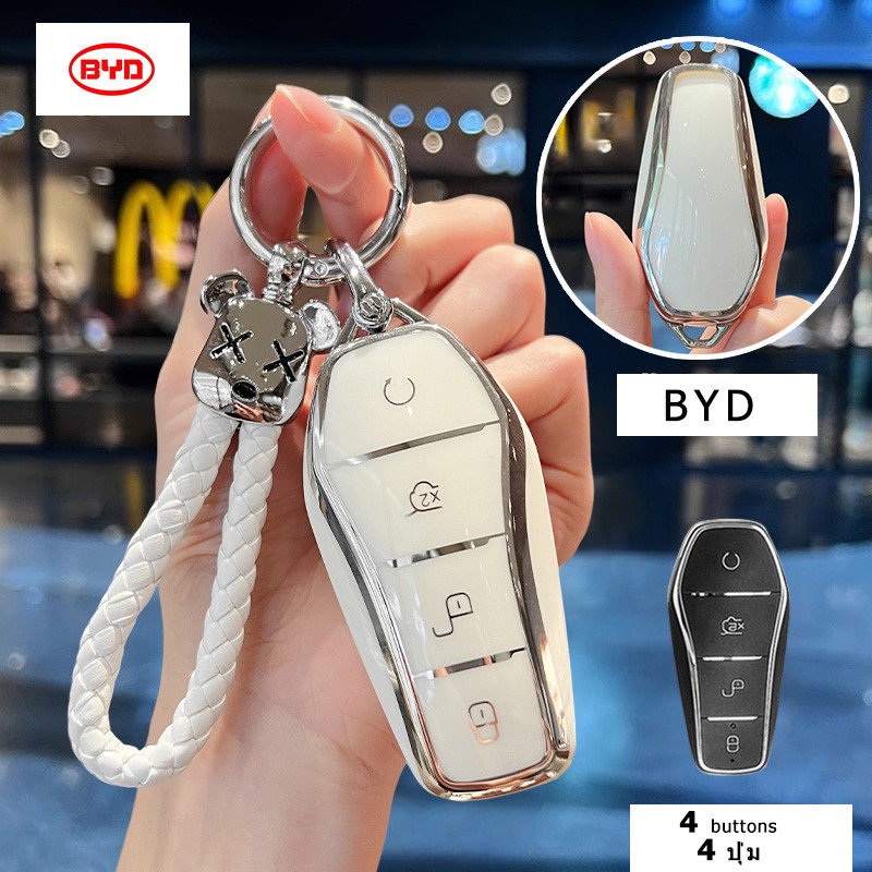 เคสกุญแจรถ BYD Dolphin Sealion6 Sealion7 M6 Atto3 Seal Shark พวงกุญแจรถ Sealion5 Atto2 - รูปที่ 4