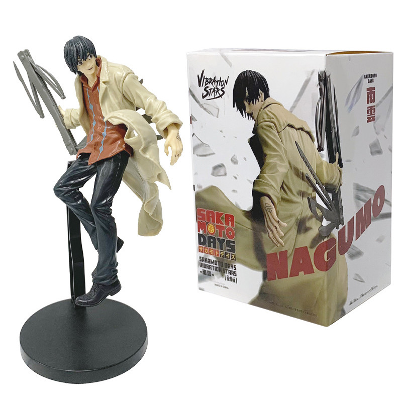 23ซม.SakamotoวันอะนิเมะรูปเผือกSakamoto Yoichi Nagumo Order Killer Organization PVC Action Figuresรู