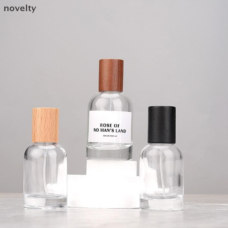 Nly 20ml 50ml คริสตัลหรูหราไม้แก้วขวดน้ําหอม Vintage ที่ว่างเปล่าแบบพกพาเดินทางรีฟิล Atomizer ผู้หญิง N