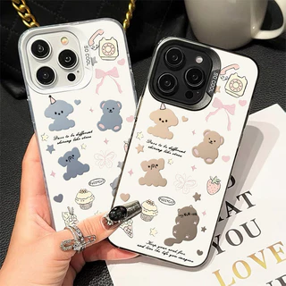 แมวโบว์น่ารัก เคสไอโฟนหรูหราไฮโซ เคสโทรศัพท์ For iPhone 11 13 12 14 15 16 Pro Max 8P 7Plus X XR XS Max SE เคส กันกระแทก
